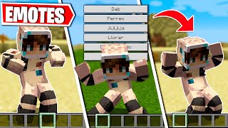 🤙 EMOTICONS MOD para Minecraft BEDROCK  118  ► 20 EMOTES [upl. by Lamrert]