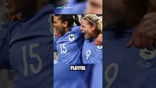 Nutmeg Celebration AMANDINE HENRY football footballer [upl. by Anyrtak]