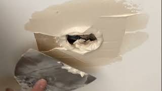 🔥 How to Fix a Small Hole in DRYWALL Panels 🛠️ [upl. by Ativad1]