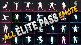 FREE FIRE ALL ELITE PASS EMOTE  FREE FIRE SEASON 1 TO 55 ALL ELITE PASS EMOTE  ELITE PASS EMOTE [upl. by Sharia]