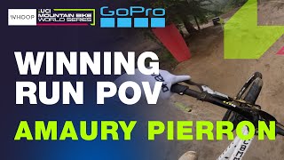 THE MOST ICONIC DOWNHILL RUN  Amaury Pierrons GoPro POV Winning Run Les Gets DH World Cup [upl. by Ecyob536]