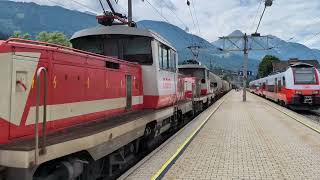 2 x ÖBB 1163 mit Güterzug nach Villach Süd [upl. by Nhar287]