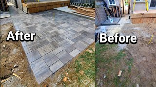 How To Build Your Own Paver Patio  From Start To Finish [upl. by Aicinat]