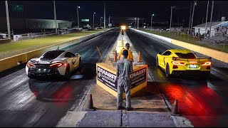 McLaren 570GT vs Corvette C8 Drag Race [upl. by Vershen]