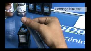 How to refill HP 802 818 inkjet cartridge Hindi Version [upl. by Xena]