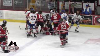 21 Oct Laval Vs Sorel Hockey Bench Brawl  General LNAH 1st Camera Angle [upl. by Nymzaj]