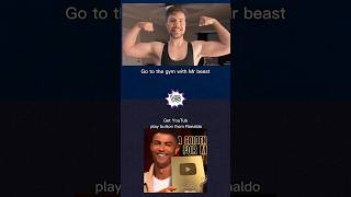 Go gym with BEAST OR Get YouTub button from RONALDO quiz shorts [upl. by Lusty305]