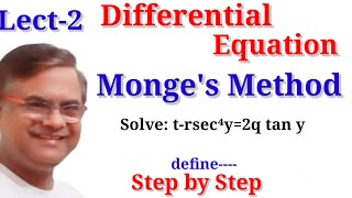 Monges Method partial differential equation [upl. by Eillah]