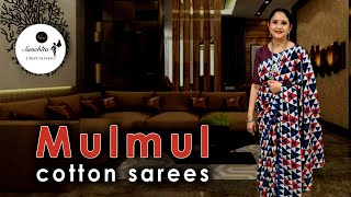 Mulmul Cotton Sarees  Pure Cotton Sarees  Sanchita [upl. by Tarrsus]