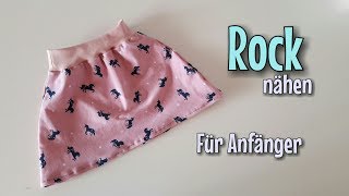 Rock Nähanleitung  Für Anfänger  OHNE Schnittmuster  Nähtinchen [upl. by Nodyarb]