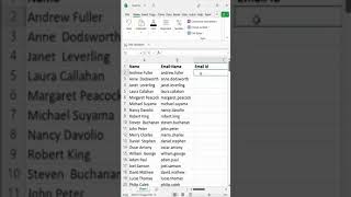 Quickly Create Email Addresses from Names in Excel [upl. by Hew516]