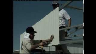 Metal Buillding Installation Step 16 Gable End Panels [upl. by Neimad]