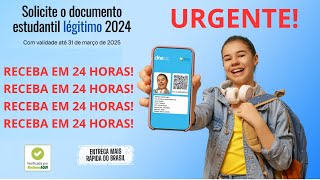 CARTEIRA DE ESTUDANTE 2024 RECEBA A SUA CARTEIRA DE ESTUDANTE EM 24 HORAS [upl. by Synn]