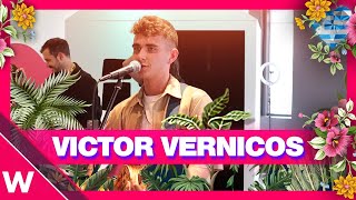 🇬🇷 Greece Victor Vernicos quotWhat They Sayquot acoustic LIVE at our Eurovision 2023 LUSH Liverpool Lounge [upl. by Ateekram895]