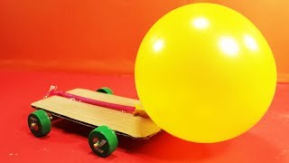 How to Make an Air Powered Balloon Car  For Kids  Easy Very Simple [upl. by Ploss]