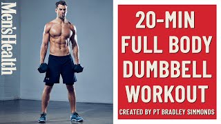 20Minute Full Body Workout Dumbbell Only  Men’s Health UK [upl. by Avril]