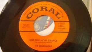 Great Uptempo Doo Wop  The Demensions  One More Chance [upl. by Riki]