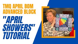 HOW TO QUILT a DRESDEN Umbrella Block APRILS ADVANCED BOM BLOCK OF THE MONTH TUTORIAL HD 1080p [upl. by Ayad290]