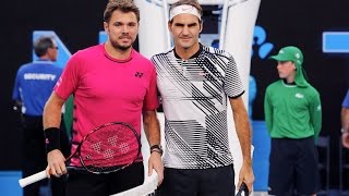 Roger Federer vs Stan Wawrinka 2017 Australian Open SF [upl. by Adnylem]