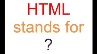 What is meaning of HTML [upl. by Ybba]