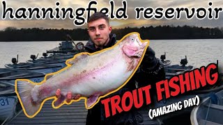 Trout Fishing At Hanningfield Reservoir catching pb trout [upl. by Adnwahsar]