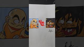 Drawing Krillin vs Bacterian from Dragon Ball [upl. by Eneres]