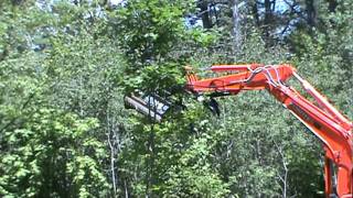 Kubota KX080 Rockhound Mower Demo 2 [upl. by Akcirahs]