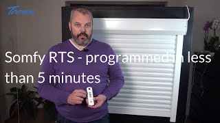 How to program a Somfy RTS motor in less than 5 minutes [upl. by Anitnatsnok]