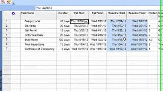 MS ProjectSetting up a Baselinemp4 [upl. by Ybok]