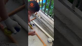 Plumbing pvc drain line installation method plumbing professionalplumbing pvc [upl. by Alisun]