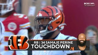 Samaje Perine 41 Yard Touchdown Run AFC CHAMPIONSHIP [upl. by Anaylil]