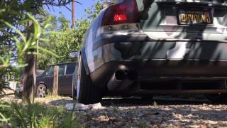 Volvo S60 T5 3quot turbo back catless straight pipe cold start [upl. by Kcirb682]