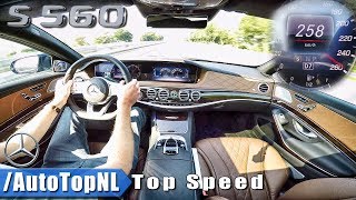 Mercedes Benz S560 TOP SPEED on AUTOBAHN by AutoTopNL [upl. by Weisberg]