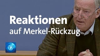 Merkel Reaktionen auf angekündigten Rückzug [upl. by Gibby]