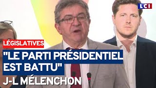 Législatives  JeanLuc Mélenchon prend la parole [upl. by Leiba]