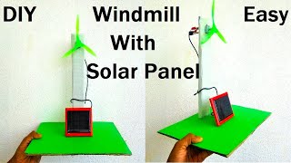 windmill making with solar panel  inspire award science project  diy  howtofunda  free energy [upl. by Iny]