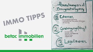 IMMO TIPPS Abweichungen Baugenehmigung [upl. by Budwig]