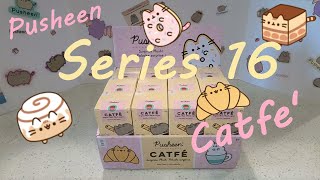 ☕ Pusheen Series 16 Catfe Blind Case Unboxing [upl. by Ladew]