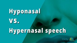 Do You Have Hyponasal or Hypernasal Speech [upl. by Yelkreb997]