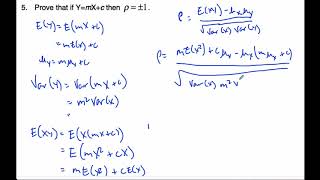 IB Math HL  15125 Bivariate Distributions  r equals one proof Stats Option [upl. by Becka]