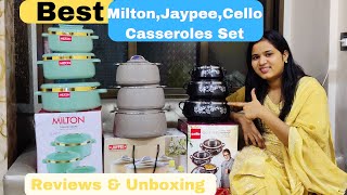 Best Premium Casseroles Unboxing amp Reviews  Top 3 Insulated Casserole Sets  Milton Jaypeecello [upl. by Milburn153]