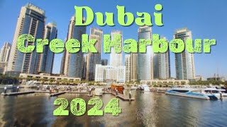 Dubai🇦🇪Creek HarbourBoat ride on Dubai Creek 🇦🇪 Beautiful placeAmans create [upl. by Annek47]