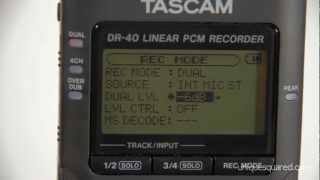 Tascam DR40 Overview and Demo  UniqueSquaredcom [upl. by Siuoleoj]