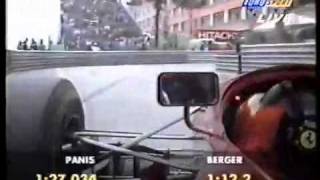 F1  Berger Drifting Around Monaco  1995 [upl. by Hnirt]