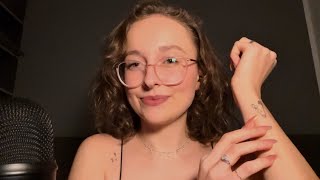 ASMR tattoo tour whisper ramble tattoo tracing [upl. by Yltneb]