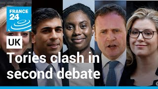 UK Tories vying to succeed PM Johnson clash in second televised debate • FRANCE 24 English [upl. by Covell]