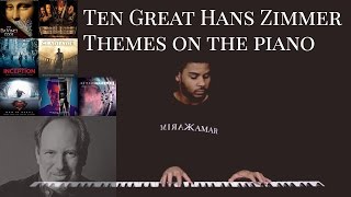 10 Great Hans Zimmer Themes on the Piano Man of SteelBvSInterstellar Medley [upl. by Atnauqal]