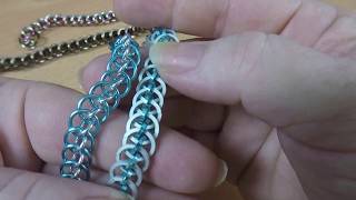 Live Chain Maille Demonstration  Dragontail Weave [upl. by Wasson101]