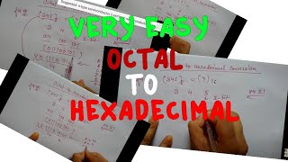 octal to hexadecimal  very easy [upl. by Leroy]