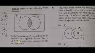 Question 10 of 60 January 2022 Multiple Choice Sets  Intersection  CSEC Mathematics [upl. by Iredale]